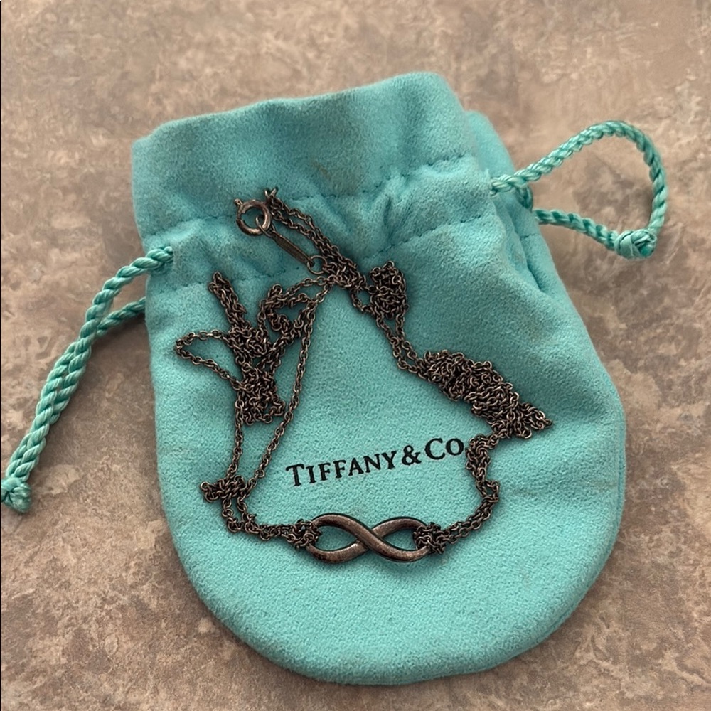 Tiffany & Co. Silver Infinity Pendant with Pouch